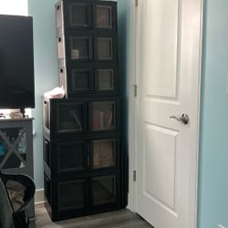 2 Plastic pantry Shelves Color (Black) $100