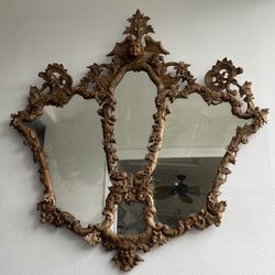 Antique 18th century large French Ornate mirror 