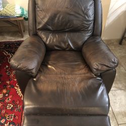 Leather Recliner Swivel Rocker