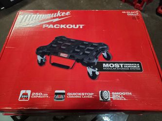 Brand New Milwaukee
Packout Dolly 24" x 18" Black Multi-Purpose Utility Tool Cart