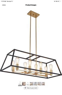 Artika light fixture black and gold