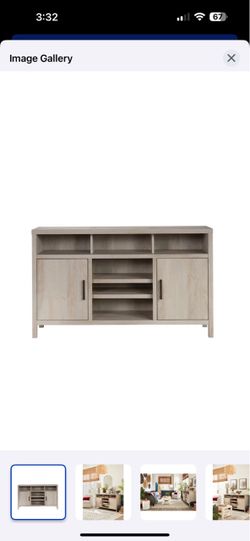 Allen + Roth Mennell TV Stand Light Chestnut Grey