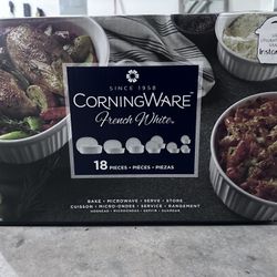 Corningware French White 18 Piece Set - Brand New