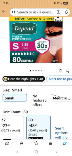 Depends undergarments