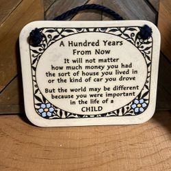 Handcrafted Pottery Plaque 