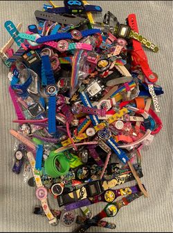 Huge 8+ Pound Lot Of Kids Watches New / Vintage