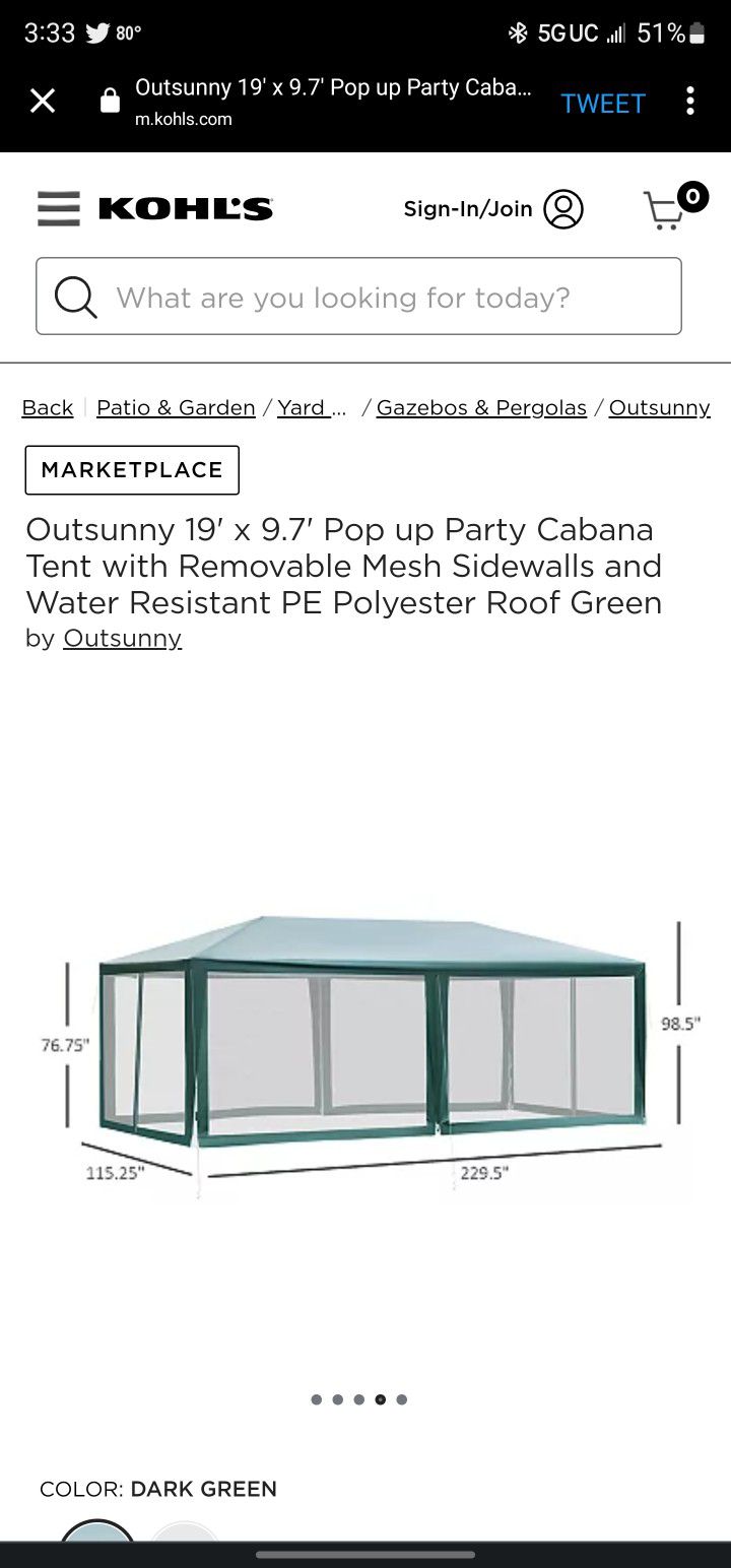 19' X 9.7' Party Tent 