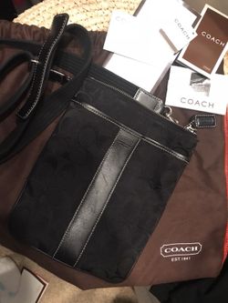 Coach authentic cross body black purse
