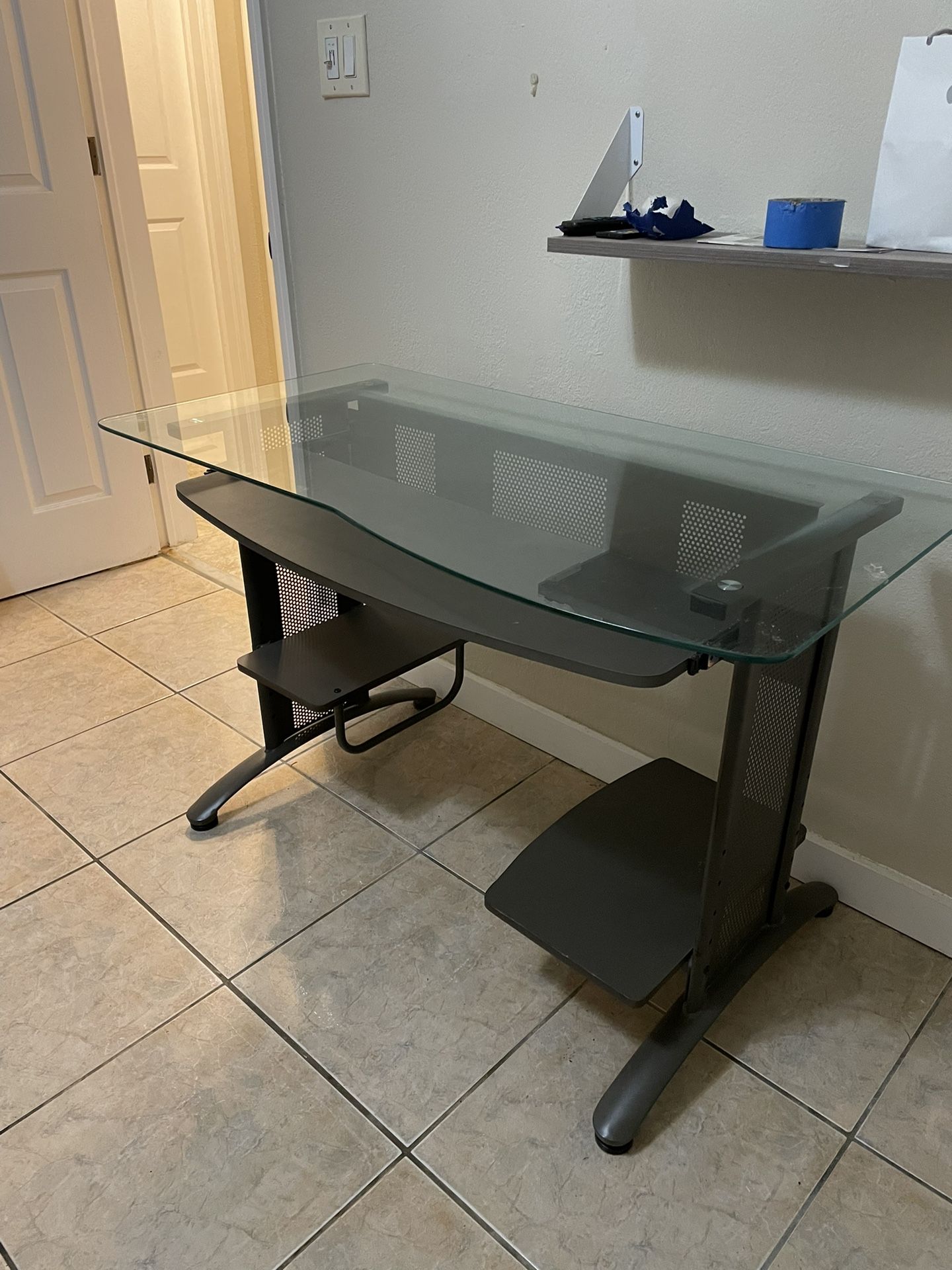 Sturdy Glass Computer Desk