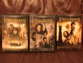 3 Lord of Rings dvds
