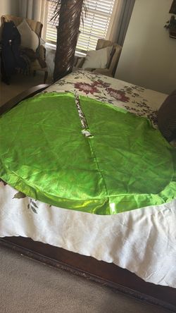 Large green Christmas tree skirt