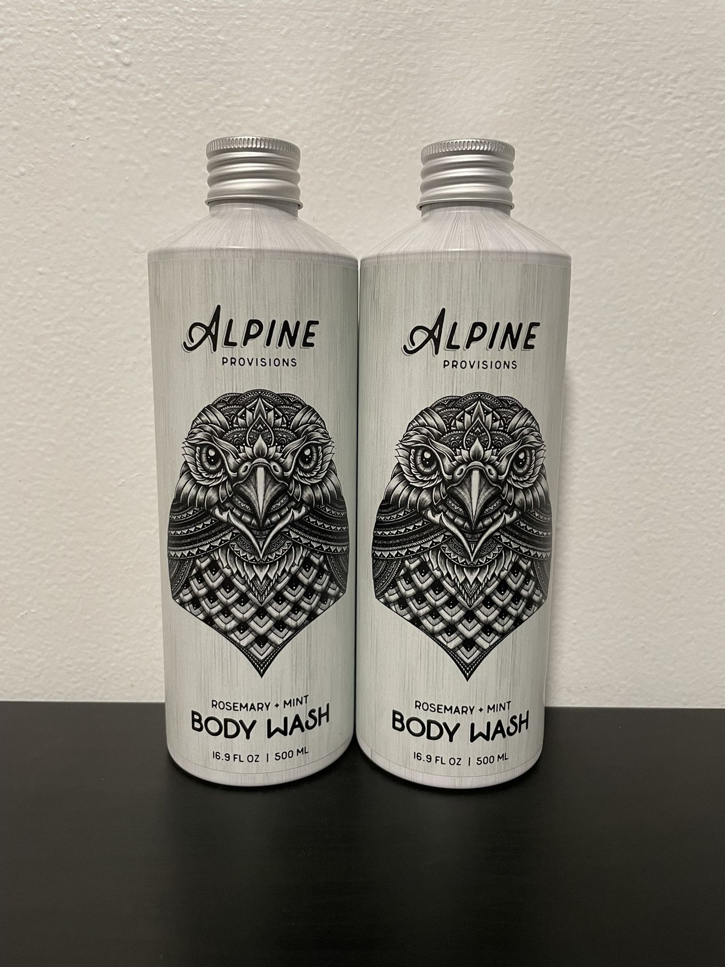 Alpine Provisions Body Wash NEW 2 Pack Bundle Rosemary Mint 16.9 OZ USA Shampoo