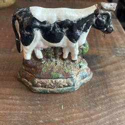 Vintage Iron Cow Doorstop 