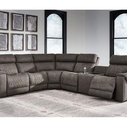 6-Piece Triple Power Reclining Sectional with Touchscreen Console
