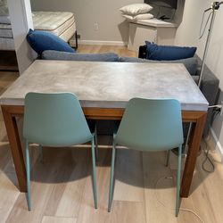 Crate and Barrel Dining Table (concrete top)