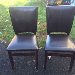 Folding expresso dining chairs