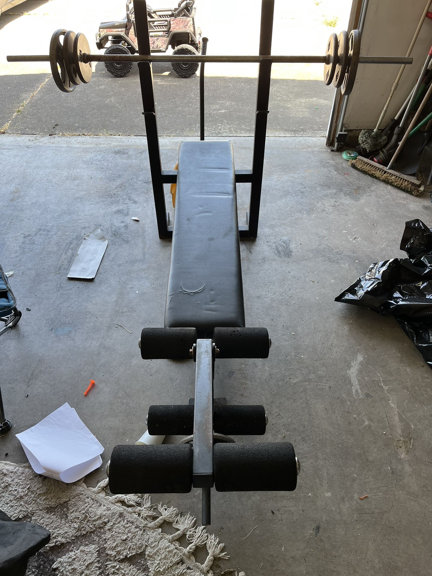 Weight Bench And Bar