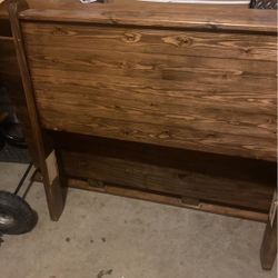 Rustic Wooden Twin Bed