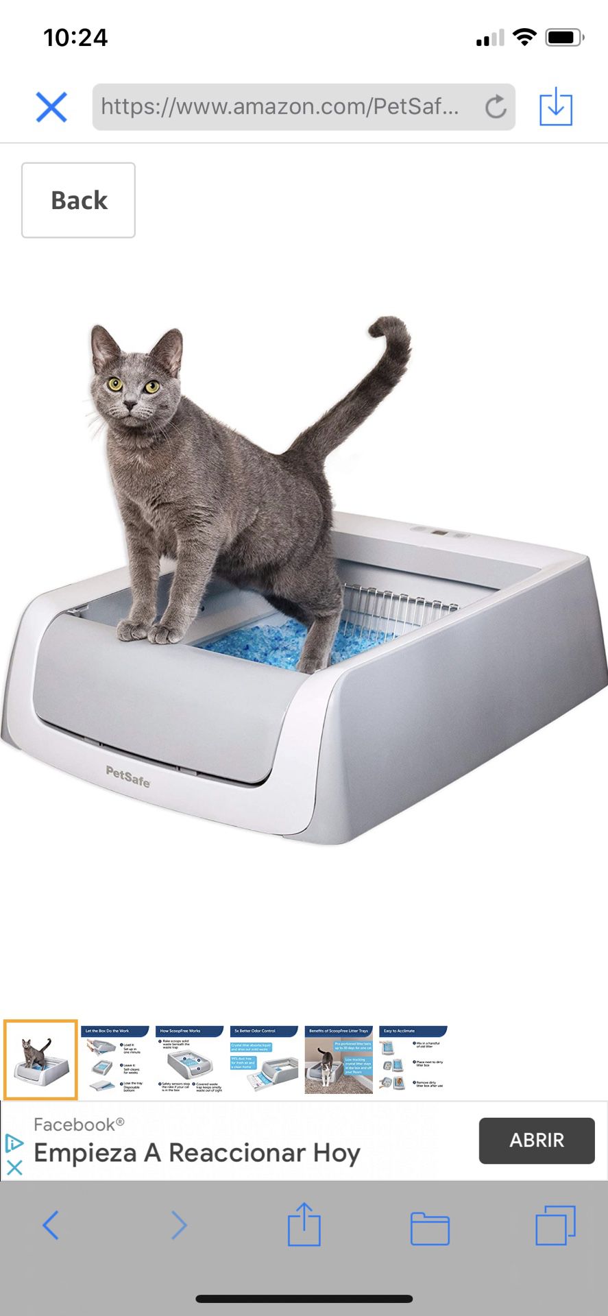 PetSafe ScoopFree Automatic Self-Cleaning Cat Litter Box – Includes Disposable Trays with Crystal.