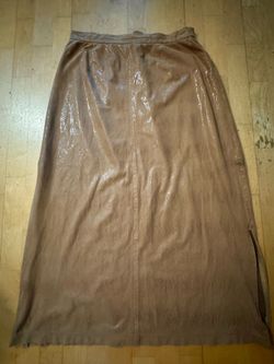 Vintage Animal  gloss print in beige  skirt Ribkoff  10-12