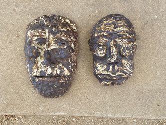 Ceramic Masks garden watchers
