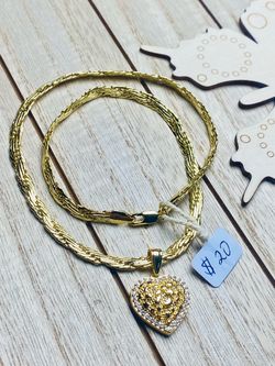 Heart Necklace Gold Plated
