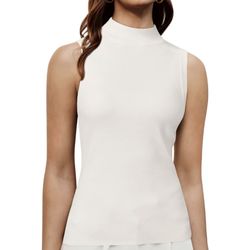 Arach&Cloz Womens Wool Blend Sweater Soft Mock Neck Spring Casual Tank 2026 Sleeveless