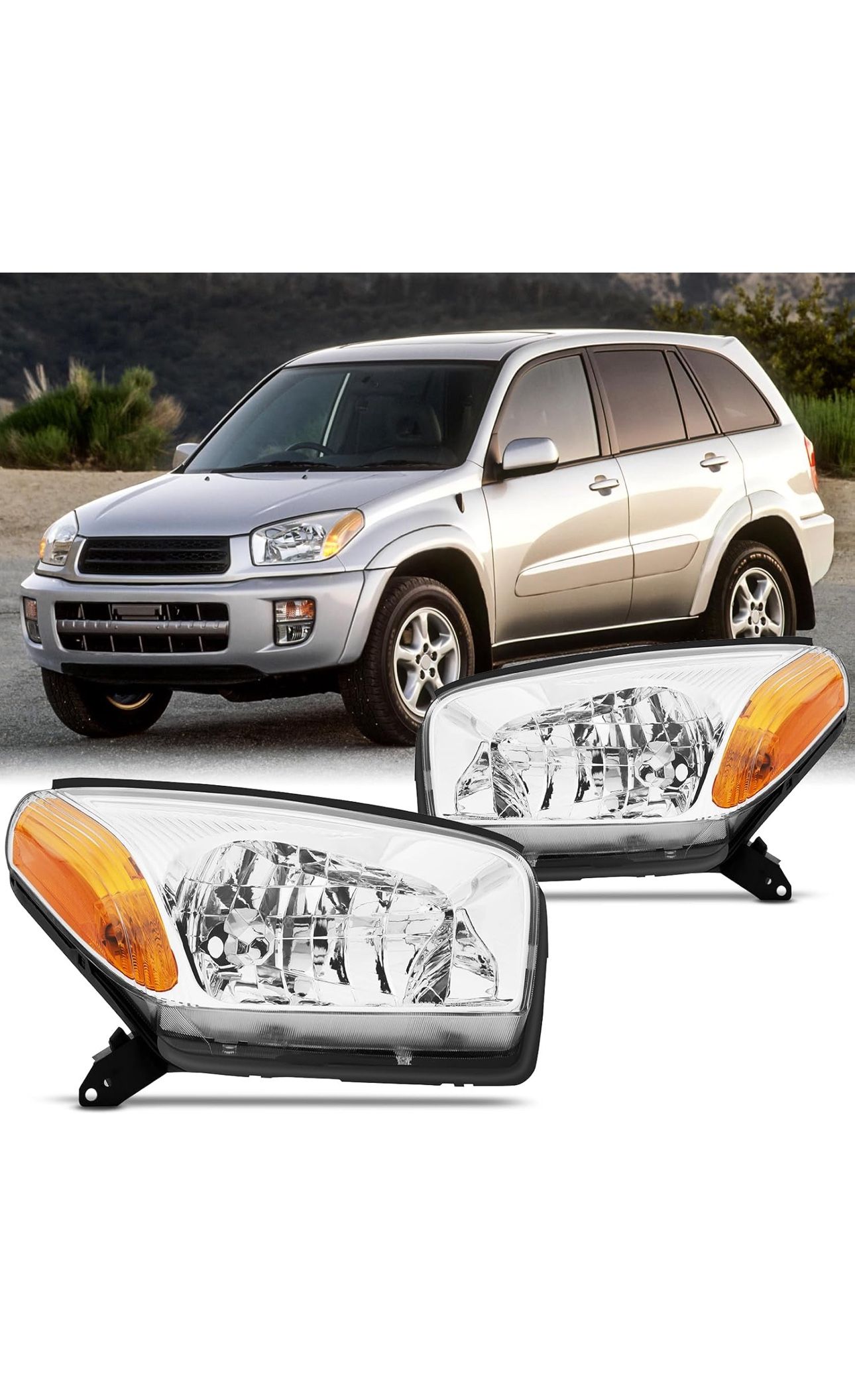 Headlights 01-03 Toyota RAV4, Brand New