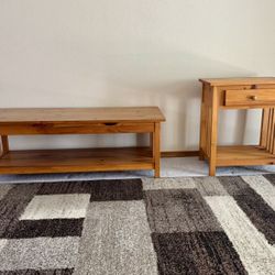 Pine Coffee Table / Matching End Table