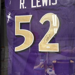 Ray Lewis Signed Jersey With COA And Case