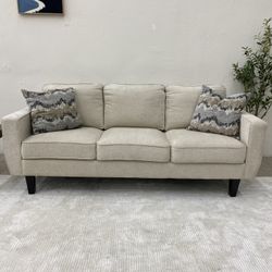 Charley Mid-Century Modern Fabric Sofa