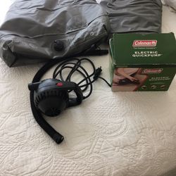 Coleman Electric Air Pump and 2 Inflatable Twin Mattresses 