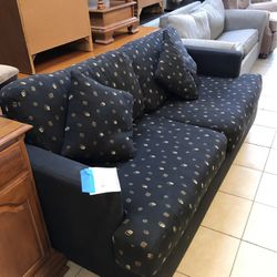 Black Sofa With Pillows 