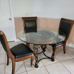 Clear Glass Dining Room Table 