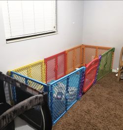 8-Panel Baby Play Yard with Gate – Indoor/Outdoor