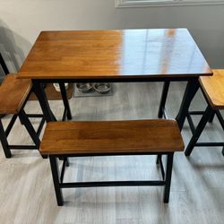 Kitchen Table with Stools & Bench