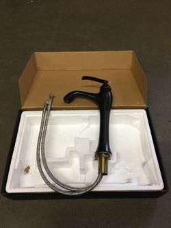 New in Box $25 oil rubbed bronze color single handle bathroom vessel faucet