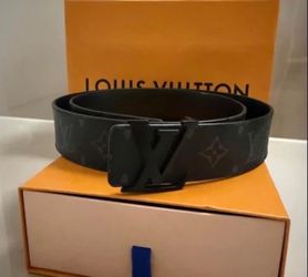 Authentic Louis Vuitton Damier Graphite Black Checkered Belt - Worn Once w/ Box & Packaging