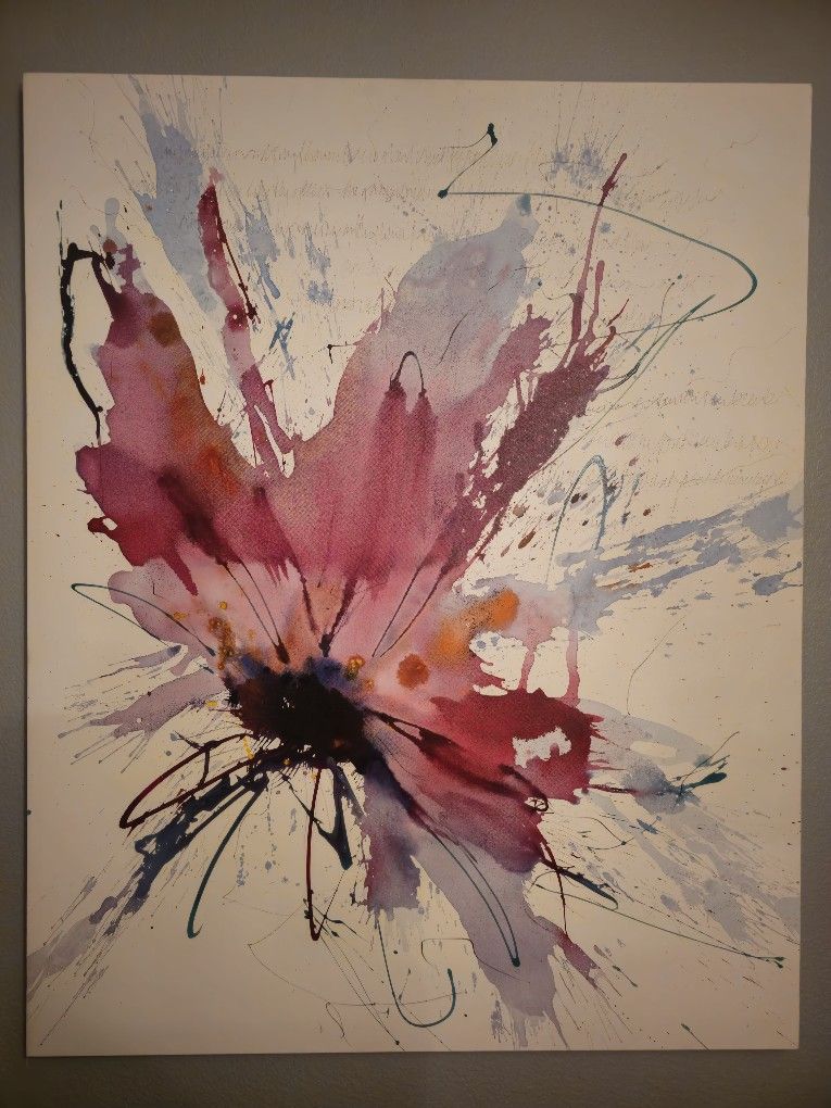 Original Abstract Floral Painting – Dallas Artist Family