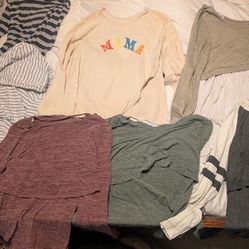 Women long sleeve nursing tops - XL (7 total)