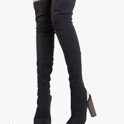 Over The Knee Thigh High Peep Toe Boots