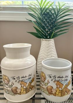 Vintage 2Piece McCoy “The Sky Above and a Book to Love” Pottery