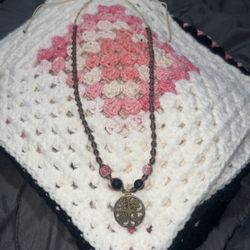 Handmade Bohemian Necklace w/ Tree Pendant 