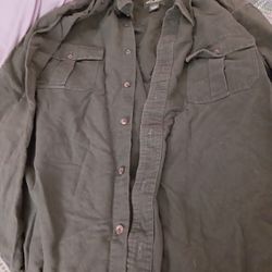 Men's Eddie Bauer Dress Shirt Classic Fit Size Xl 12 Dollars 