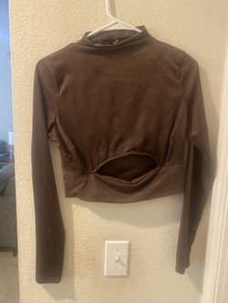 Suede Brown Crop