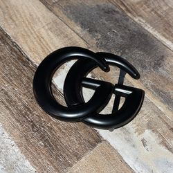 Vintage 38mm 40mm 1.5 L Belt Buckle GG Black