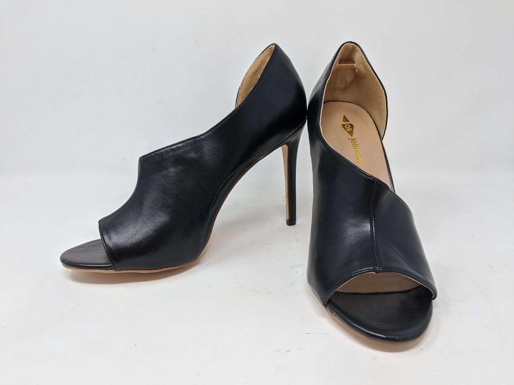 Jolimall Black Side Cut-Out Heels — 4" Heel, Women’s Size 8, Used
---
📝 Description
Step out in style with these Jolimall black side cut-out heel