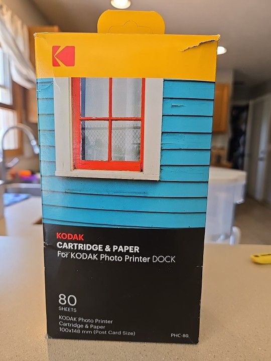 Kodak Cartridge And Paper For Kodak Printer Dock PHC-80 SEALED NEW