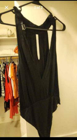 Black Halter Neck Bodysuit
