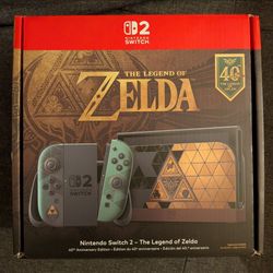 Nintendo switch 2. The legend of Zelda 40th anniversary edition console ocarina of Time in hand